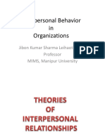 Interpersonal Behavior in Organizations