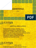 Aristotle's Philosophy and Short Backround.