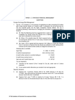 Paper - 2: Strategic Financial Management Questions Foreign Exchange Risk Management