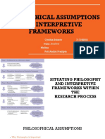 Philosophical Assumptions and Interpretive Frameworks: Jessline 717182008