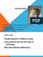 Elements of Psychology: Prof. Premakumara de Silva