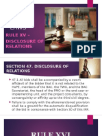 CE Laws: Rule XV - Disclosure of Relations