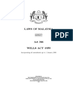 Laws of Malaysia: Wills Act 1959