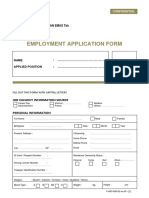 Employment Application Form