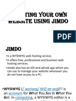 Creating Your Own Website Using Jimdo