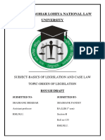 DR - Ram Manohar Lohiya National Law University: Subject-Basics of Legislation and Case Law Topic-Origin of Legislation