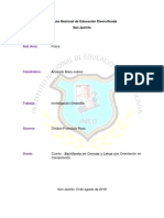 Investigacion Fisica Fundamental Fuerza, Primera Ley Newton MISHEL