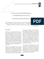 La Evaluación de Aprendizajes y Competencias en El Aula. Belmonte, Lorenzo.