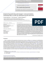 (2015) Empowering Leadership and Managers' Career Perceptions - Examining Effects at Both The Individual and The Team Level