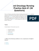 Cancer and Oncology Nursing NCLEX Practice Quiz-1