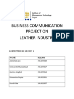 Business Communication Project On Leather Industry: Submitted by Group 1