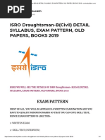 ISRO Draughtsman-B (Civil) DETAIL Syllabus, Exam Pattern, Old Papers, Books 2019