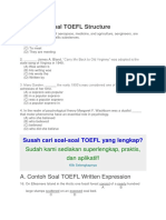 A. Contoh Soal TOEFL Structure