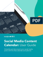 Social Media Content Calendar User Guide PDF