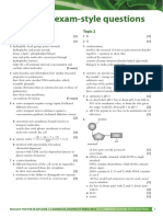 Answers To Exam-Style Questions: Topic 1 Topic 2