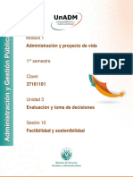 Módulo 1: Administración y Proyecto de Vida