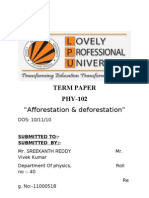 Aforestation and Deforestation