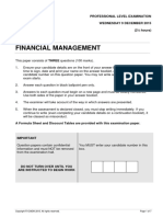 Financial Management 2015 December Question