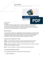 OOAD - UML Analysis Model