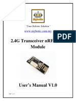 2.4G Transceiver nRF24L01: "Your Robotic Solution"