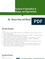 Current Scenario of Agriculture in India - Challenges and Opportunities