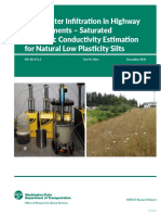 Stormwater Infiltration in Highway Embankments - Saturated Hydraulic Conductivity Estimation For Natural Low Plasticity Silts