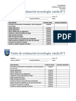 Pauta de Evaluación Tecnología 3ro