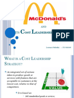 McDonald S Cost Leadership Strategy