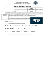 Evaluación Unidad 1 2° Básico