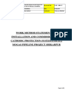 Work Method Statement For Installation and Commissioning of Cathodic Protection System For SPL Mogas Pipeline Project Shikarpur