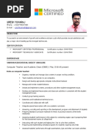 Uresh Yuvaraj Resume