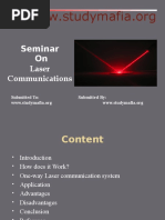 Seminar On Laser Communications: Submitted To: Submitted by