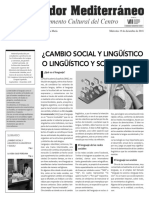 Cambio Social y Linguistico o Linguistico y Social.