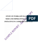 Study On Work-Life Balance - Need and Imperatives As An HR Initiative in Candid Bpo Services