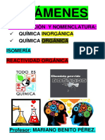 Exámenes. Reacciones Orgánicas. Isomería. Formulación