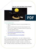 Into The Groove - The Sun Earth and Moon Orrery Project Design Brief