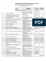 UGC-CARE Indian Journals Indexed in Scopus (Source List) 14 2019