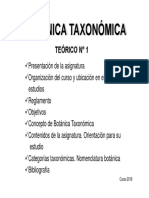 Botánica Taxonómica: Teórico #1