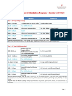 Faculty Induction & Orientation Program - Module I: 2019-20: Time Session Resource