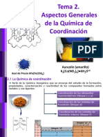 Tema 2. Aspectos Generales de La Q. de Coordinación