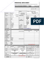 Personal Data Sheet 2019