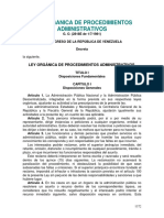 Ley Orgánica de Procedimientos Administrativos PDF