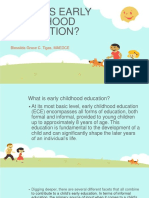 What Is Early Childhood Education?: Blessilda Grace C. Tigas, MAEDCE