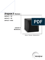 Manual Subwoofer Velodyne Impact