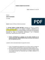 Derecho Peticion Banco