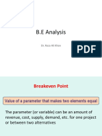 B.E Analysis: Dr. Raza Ali Khan