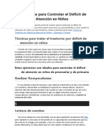 7 Ejercicios para Controlar El Déficit de Atención en Niños