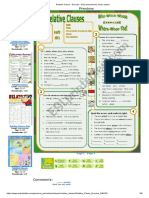 Preview:: Relative Clauses-Exercises (B&W Version Included)