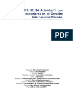 M15. U2. S4. Actividad 1. Los Extranjeros en El Derecho Internacional Privado