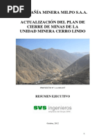 Actualizacion Plan Cierre Minera Cerro Lindo